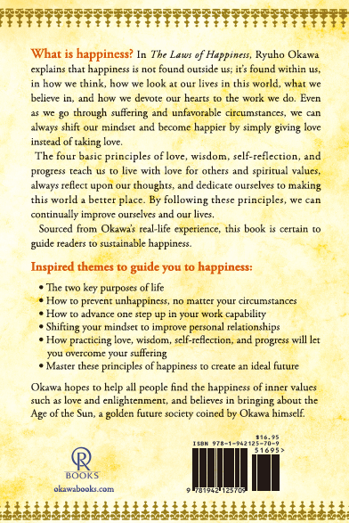 Book, The Laws of Happiness : Love, Wisdom, Self-Reflection and Progress, Ryuho Okawa, English